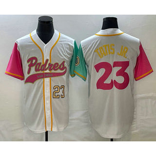 Boles  San Diego Padres #23 Fernando Tatis Jr Number White  NEW 2023 City Connect Cool Base Stitched Jersey 2