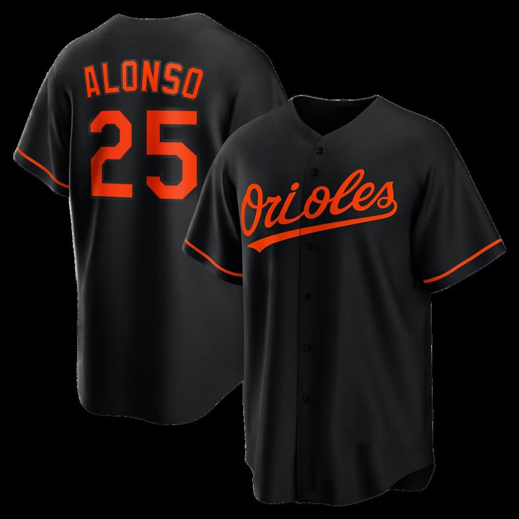 Boles Baltimore Orioles #25 Pete Alonso Black  Alternate Replica Jersey
