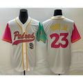 Boles  San Diego Padres #23 Fernando Tatis Jr White  NEW 2023 City Connect Cool Base Stitched Jersey 4