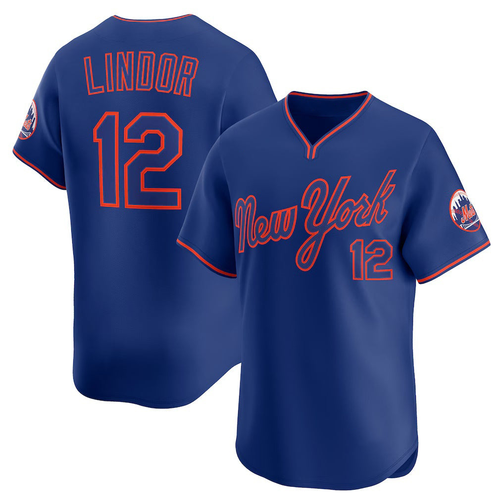 Boles  New York Mets #12 Francisco Lindor Royal  Alternate Limited Player Jersey