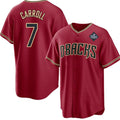 Boles  Arizona Diamondbacks #7 Corbin Carroll Red  2023 World Series Cool Base Stitched Jersey