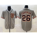 Boles  San Francisco Giants #26 Matt Chapman Gray  Cool Base Stitched Jersey
