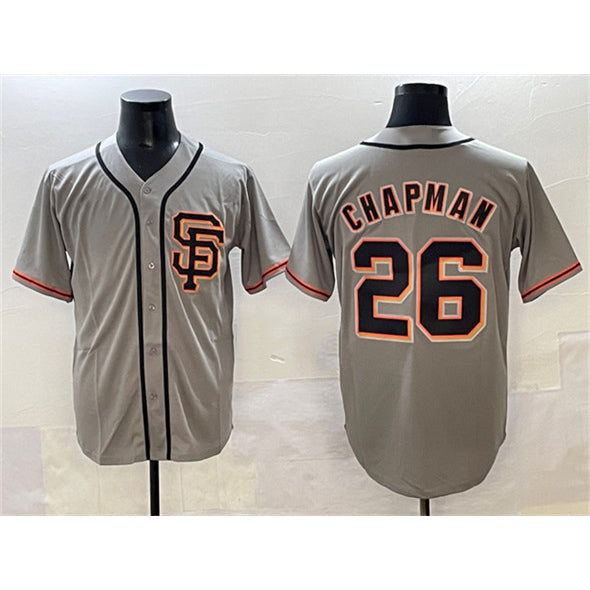 Boles  San Francisco Giants #26 Matt Chapman Gray  Cool Base Stitched Jersey