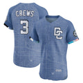 Boles  Washington Nationals #3 Dylan Crews Blue  2025 City Connect Elite Player Jersey
