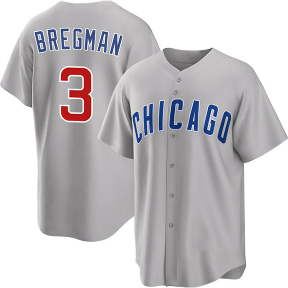 Boles  Chicago Cubs #3 Alex Bregman Gray  2026 Cool Base Limited Stitched Jersey