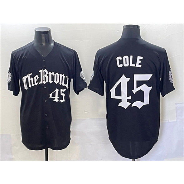 Boles  New York Yankees #45 Gerrit Cole Black  'Gothic Legacy Edition' Vapor Premier Limited Stitched Jersey