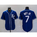Boles  Kansas City Royals #7 Bobby Witt Jr Royal  Cool Base Stitched Jersey