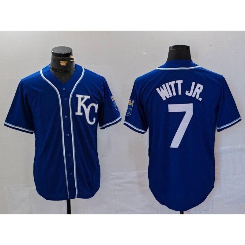 Boles  Kansas City Royals #7 Bobby Witt Jr Royal  Cool Base Stitched Jersey