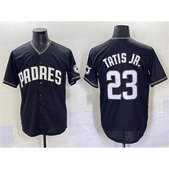 Boles  San Diego Padres #23 Fernando Tatis Jr. Black  Stitched Jersey