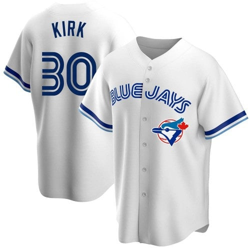 Boles  Toronto Blue Jays #30 Alejandro Kirk White  Home Cooperstown Collection Player Jersey