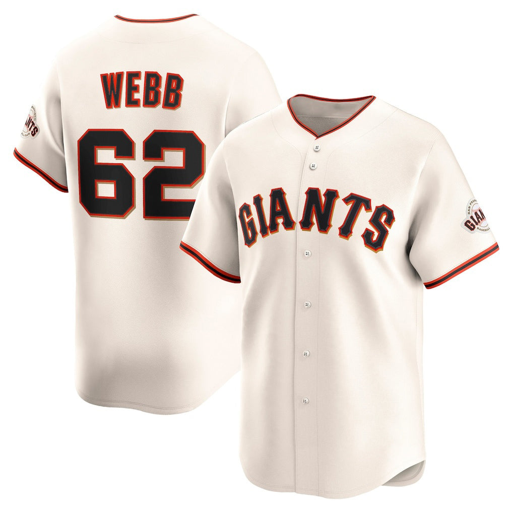 Boles  San Francisco Giants #62 Logan Webb Cream  Home Limited Player Jersey