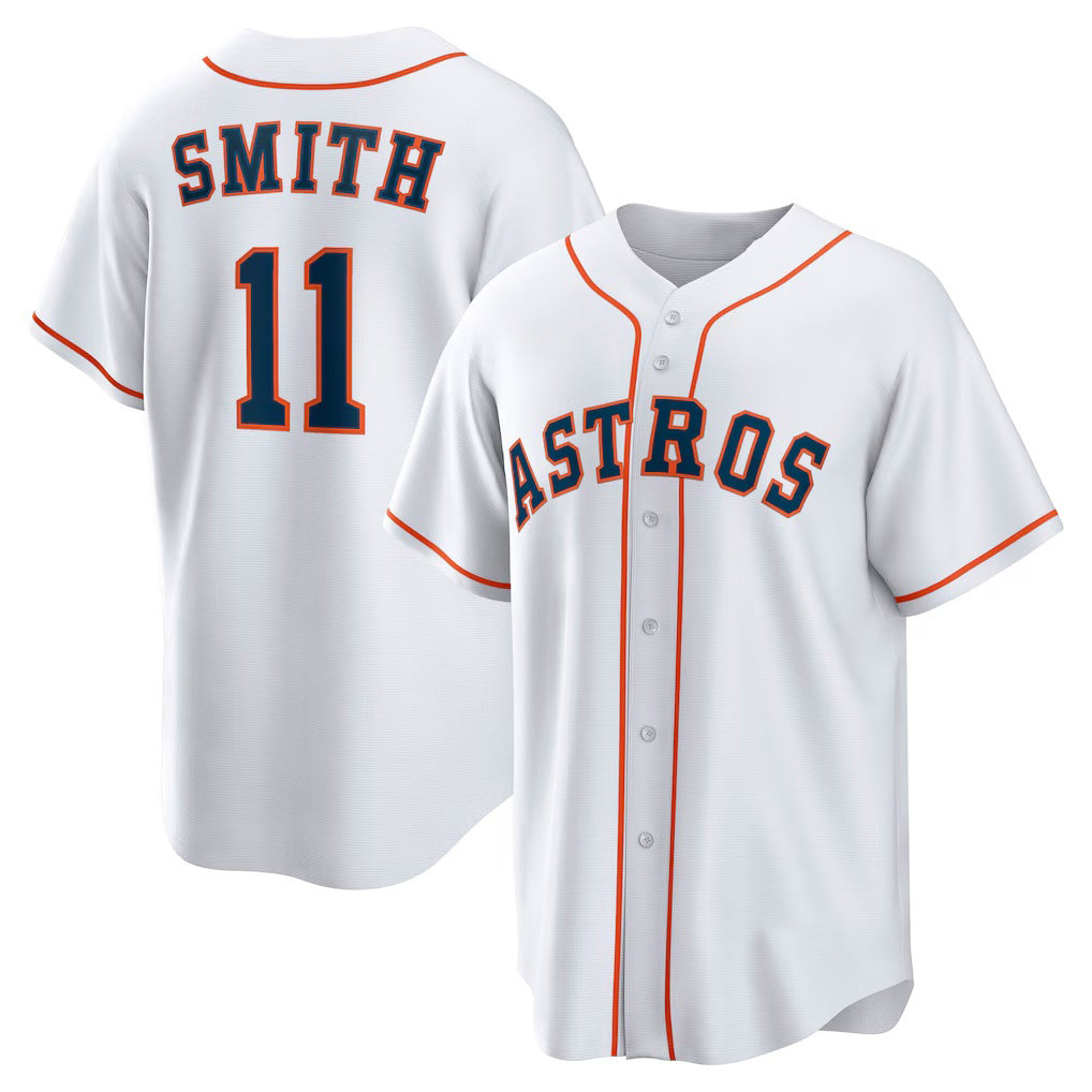 Boles Houston Astros #11 Cam Smith White  Home Replica Jersey