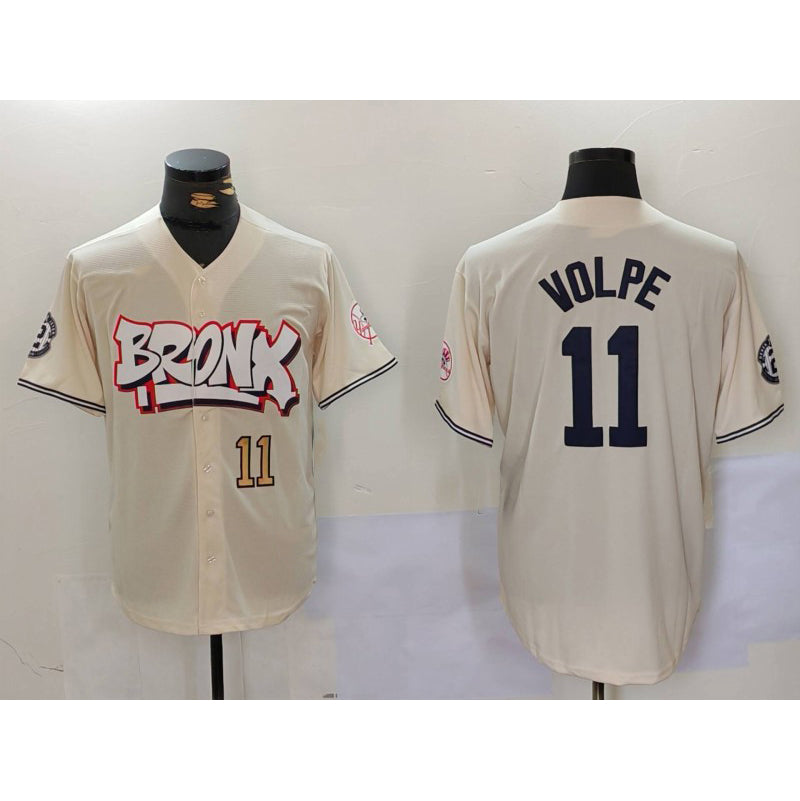 Boles  New York Yankees #11 Anthony Volpe Cream  Limited Stitched Jerseys