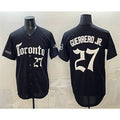 Boles  Toronto Blue Jays #27 Vladimir Guerrero Jr Black  Gothic North Edition Limited Stitched Jersey