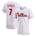 Boles  Philadelphia Phillies #7 Trea Turner White  Home Elite Jersey