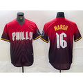 Boles  Philadelphia Phillies #16 Brandon Marsh Red  2024 City Cool Base Jersey