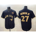 Boles  Toronto Blue Jays #27 Vladimir Guerrero Jr. Black Gold  2025 American League Champions Limited Stitched Jersey