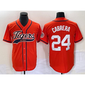 Boles Detroit Tigers #24 Miguel Cabrera Orange  Cool Base Stitched Jersey