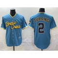 Boles    Milwaukee Brewers #2 Brice Turang Powder Blue  City Connect Cool Base Stitched Jersey