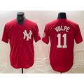 Boles  New York Yankees #11 Anthony Volpe Red  Fashion Cool Base Jersey