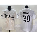 Boles Detroit Tigers #29 Tarik Skubal White  'Motor Gothic Edition' Vapor Premier Limited Stitched Jersey