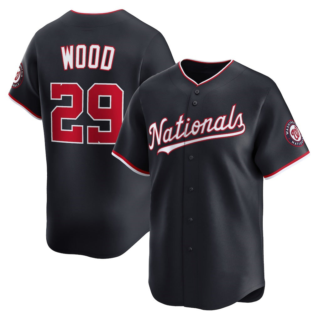 Boles  Washington Nationals #29 James Wood Navy  Alternate Limited Player Jersey
