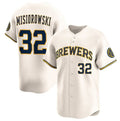 Boles    Milwaukee Brewers #32 Jacob Misiorowski Cream  2025 Limited Stitched Jersey