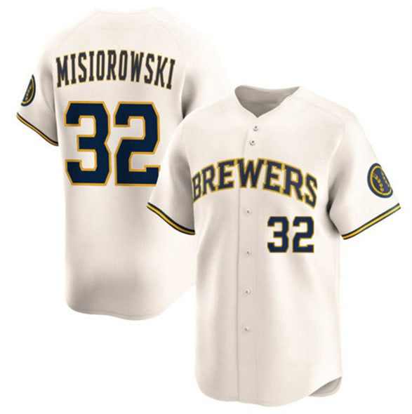 Boles    Milwaukee Brewers #32 Jacob Misiorowski Cream  2025 Limited Stitched Jersey