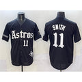 Boles Houston Astros #11 Cam Smith Black  Gothic 'Houston Born Barrio Raised' Limited Stitched Jersey