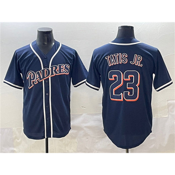 Boles  San Diego Padres #23 Fernando Tatis Jr. Navy  Stitched Jersey