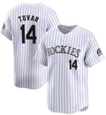 Boles  Colorado Rockies #14 Ezequiel Tovar White White  Home Limited Stitched Jersey