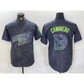 Boles Tampa Bay Rays #13 Junior Caminero Charcoal  2024 City Connect Limited Stitched Jersey