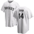 Boles  Colorado Rockies #14 Ezequiel Tovar White  Cool Base Stitched Jersey