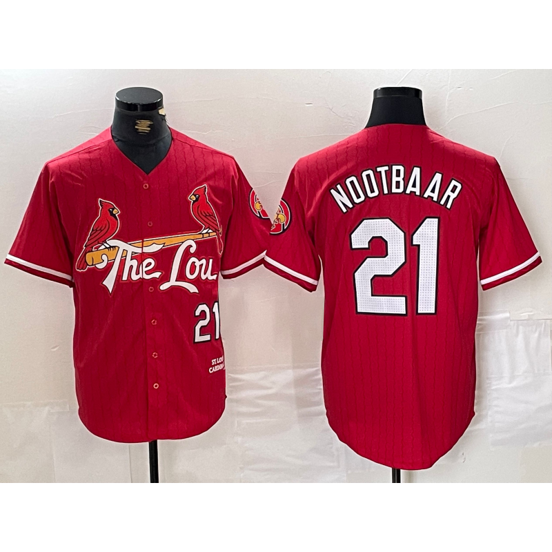 Boles St. Louis Cardinals #21 Lars Nootbaar Red  2024 City Connect Limited Stitched Jersey