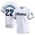 Boles  Miami Marlins #22 Sandy Alcantara White  Home Limited Player Jersey