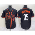 Boles Baltimore Orioles #35 Adley Rutschman Black  With Patch Cool Base Stitched Jersey