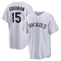 Boles  Colorado Rockies #15 Hunter Goodman White  Home Replica Jersey