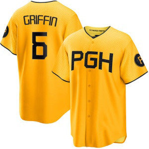 Boles  Pittsburgh Pirates #6 Konnor Griffin Yellow  City Connect Limited Jersey