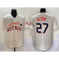 Boles Houston Astros #27 Jose Altuve Cream  Throwback Cooperstown Collection Limited Stitched Jersey