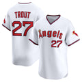 Boles Los Angeles Angels #27 Mike Trout White  Alternate Limited Jersey