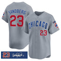 Boles  Chicago Cubs #23 Ryne Sandberg Gray  'Ryne Sandberg Tribute' Vapor Limited V3 Stitched Jersey