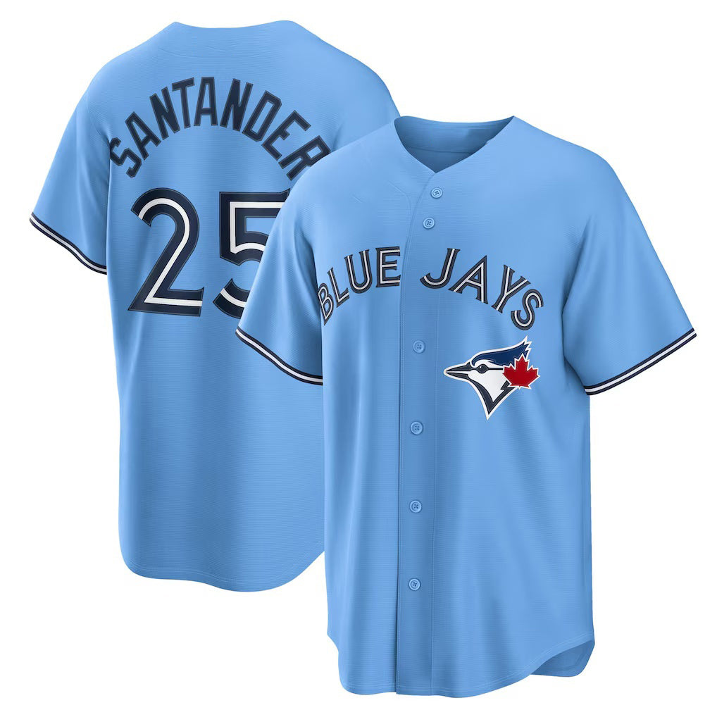 Boles  Toronto Blue Jays #25 Anthony Santander Light Blue  Alternate Replica Jersey
