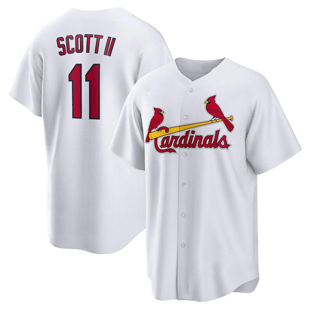 Boles St. Louis Cardinals #11 Victor Scott II White  Home Replica Jersey