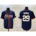 Boles Detroit Tigers #29 Tarik Skubal Navy  With Patch Cool Base Stitched Jersey