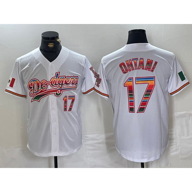 Boles Los Angeles Dodgers #17 Shohei Ohtani White  Mexico Cool Base Stitched Jersey