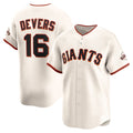 Boles  San Francisco Giants #16 Rafael Devers Cream  Home Limited Player Jersey