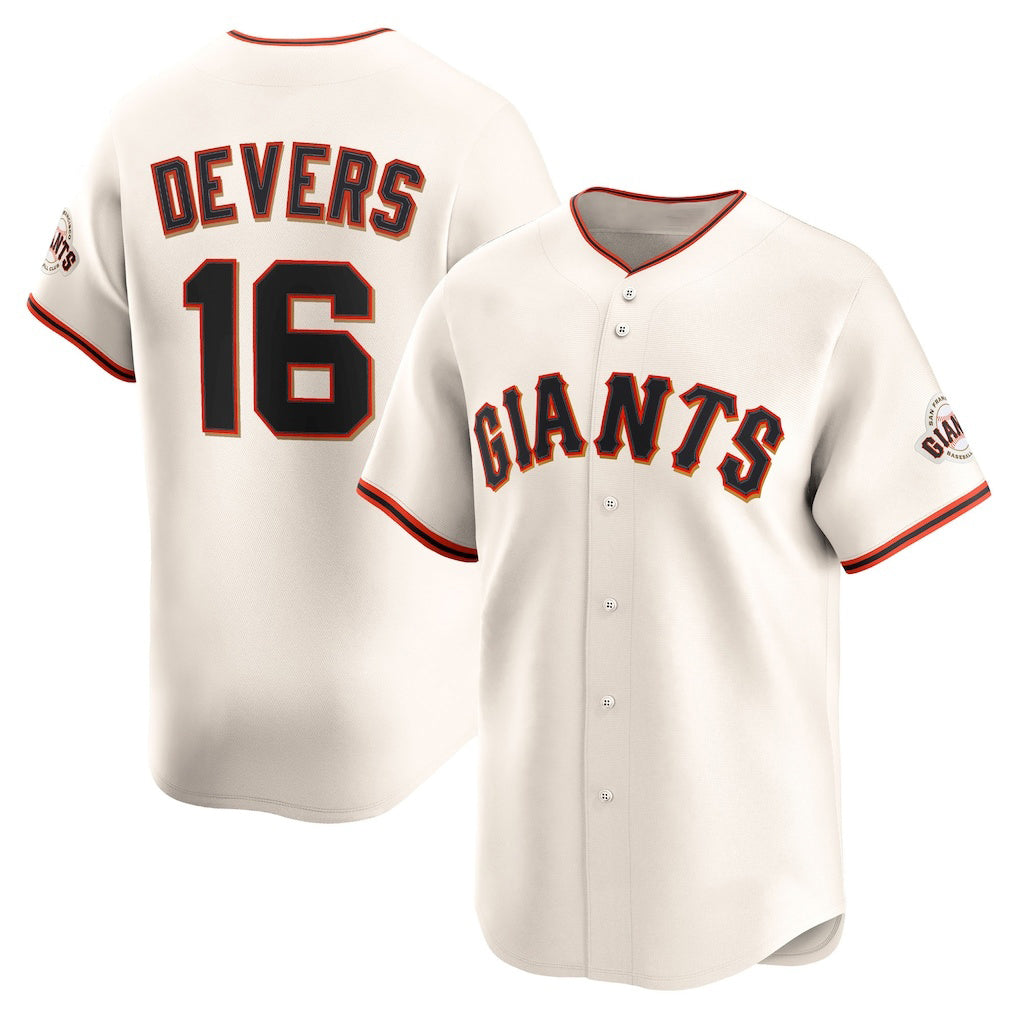 Boles  San Francisco Giants #16 Rafael Devers Cream  Home Limited Player Jersey