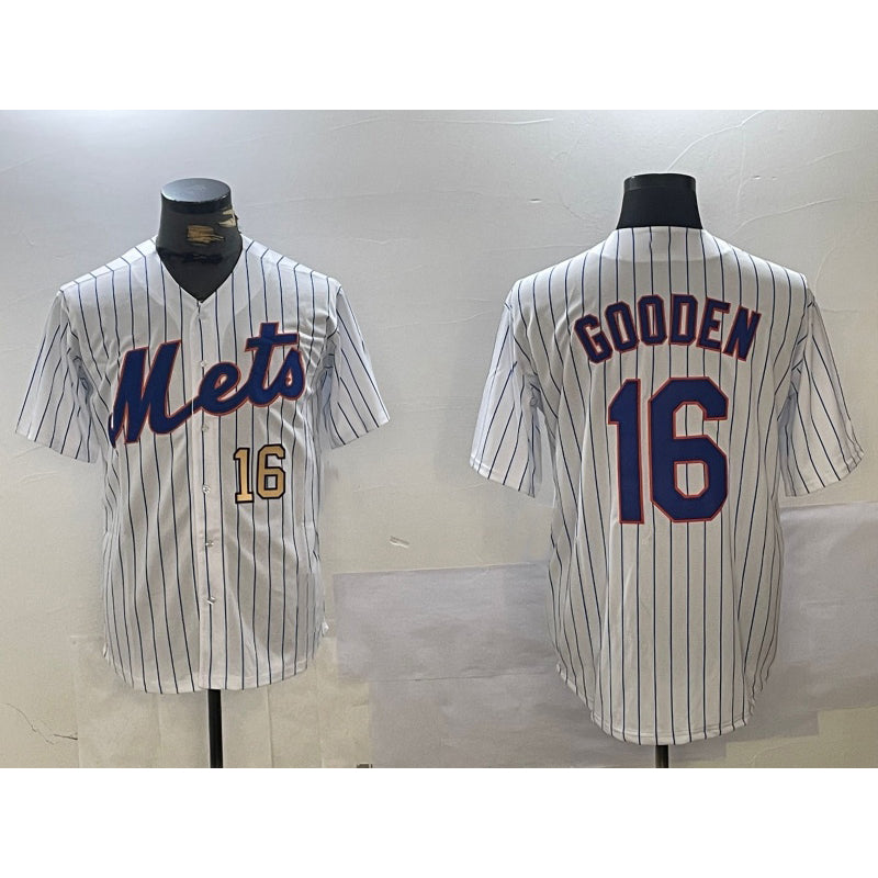 Boles  New York Mets #16 Dwight Gooden White  Cool Base Stitched Jerseys