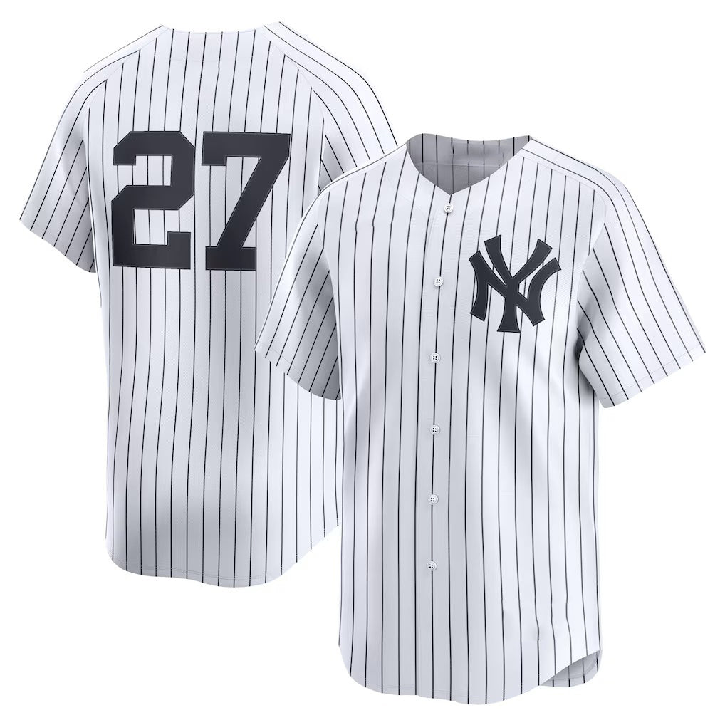 Boles  New York Yankees #27 Giancarlo Stanton White  Home Limited Player Jersey 2