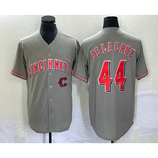 Boles Cincinnati Reds #44 Elly De La Cruz Grey  Cool Base Stitched Jersey